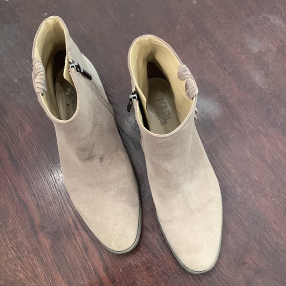 Karl Lagerfeld suede ankle boots - Picture 2 of 4